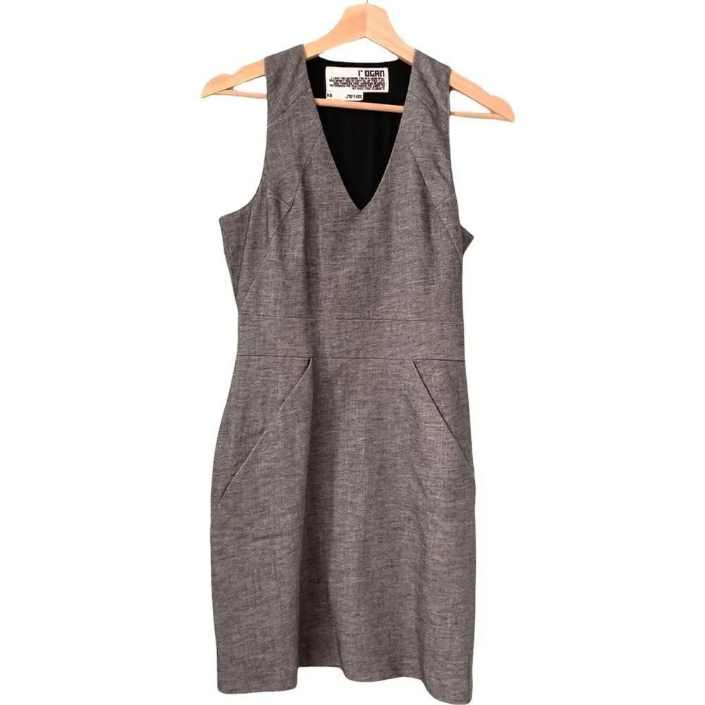 L’ogan Sleeveless Mini Dress in Gray and Black Size XS